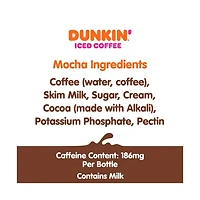 Dunkin' Mocha Iced Coffee Bottle, 13.7 fl oz