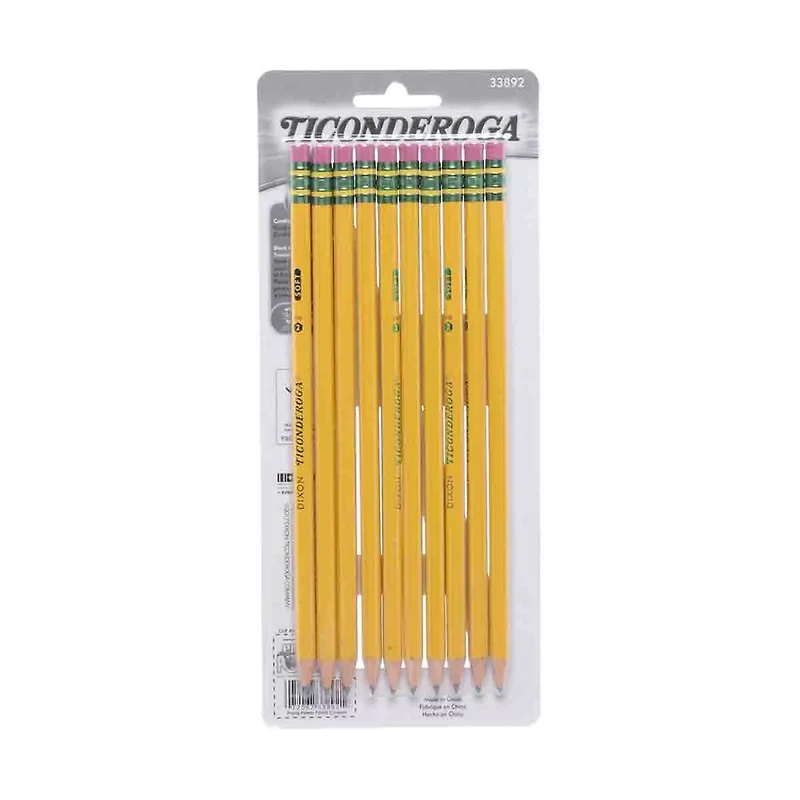 Ticonderoga Yellow Pencils, 10 Count