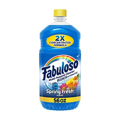 Fabuloso Multi-Purpose Cleaner with Bleach Alternative 2x Concentrated, Spring Fresh, 56 fl oz