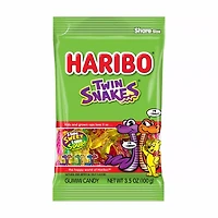 Haribo Twin Snakes Gummi Candy Bag, 3.5 oz
