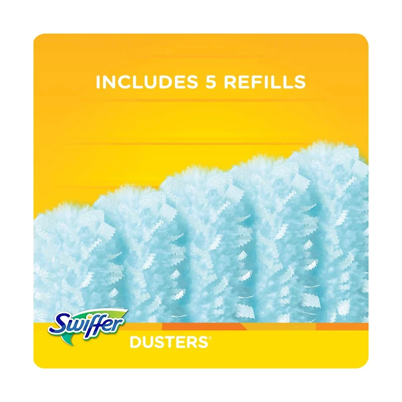 Swiffer Dusters Starter Kit for Cleaning, Kit Includes 1 Handle and 5 Dusters, Gain Original Scent