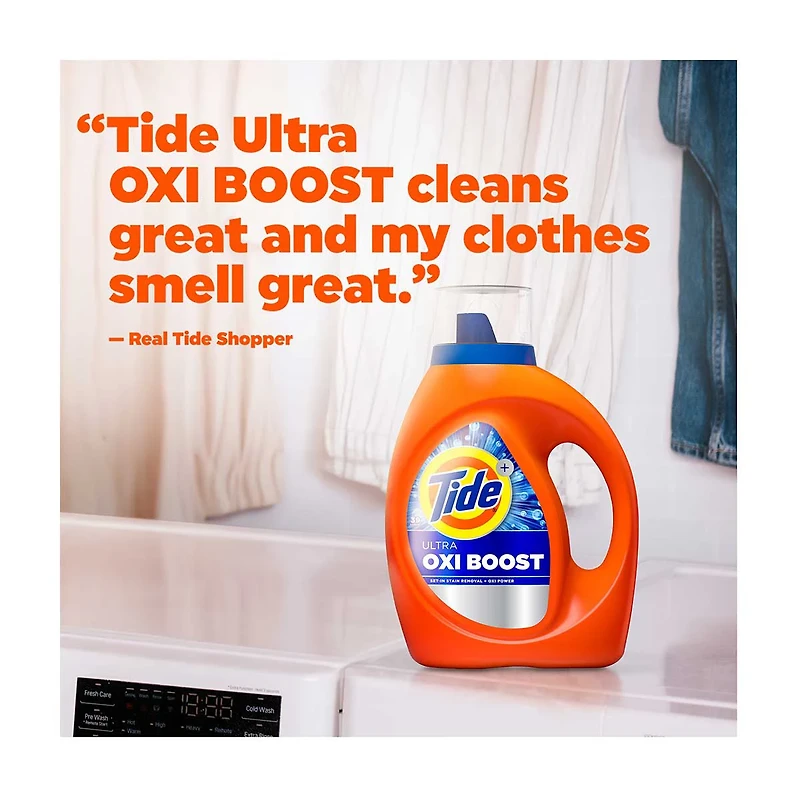 Tide Ultra Oxi Boost Liquid Laundry Detergent, 30 fl oz - 21 Loads