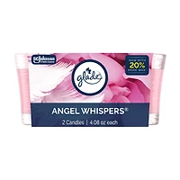 Glade Single Wick Candles, Angel Whispers Scent, 8.16 oz, 2 pk