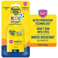Banana Boat Sport Kids Sunscreen Stick SPF 50, Travel Sunscreen, 0.5 oz