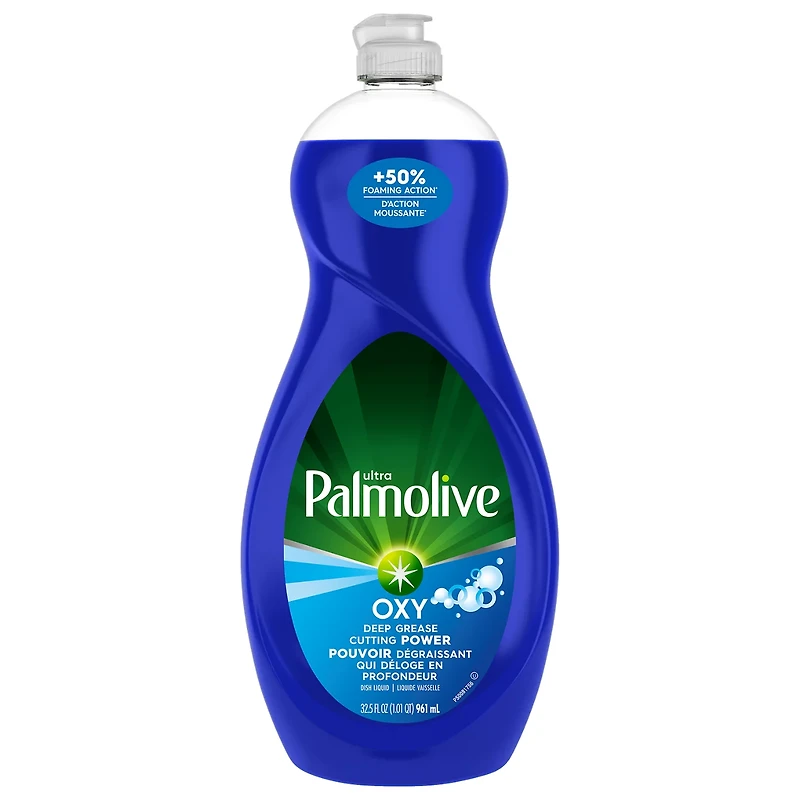 Palmolive Ultra Oxy Liquid Dish Soap, Deep Grease Cutting, No Soaking Needed, 32.5 fl oz