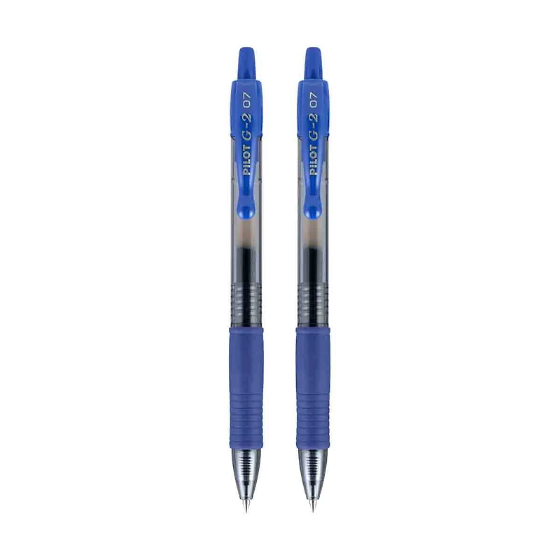 Pilot G2 Premium Gel Ink Pens, Fine Point, Blue Ink, 2 Count