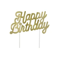 Gold Foil "Happy Birthday" Cake Topper