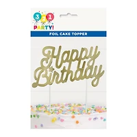 Gold Foil "Happy Birthday" Cake Topper