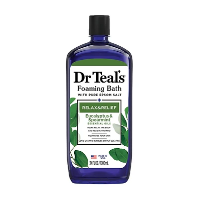 Dr Teal's Foaming Bath with Eucalyptus & Spearmint, 34 fl oz