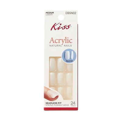 KISS Acrylic Natural Nails - 'Fetch' - 24 Pieces