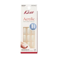 KISS Acrylic Natural Nails - 'Fetch' - 24 Pieces