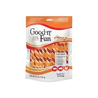 Good ’n’ Fun Triple Flavor Twists Rawhide Chews for Dogs, 22 ct