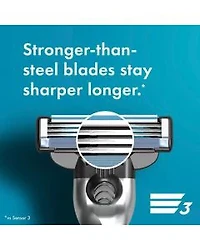 Gillette Mach3 Men's 3 Blades Razor Cartridges, 4 ct