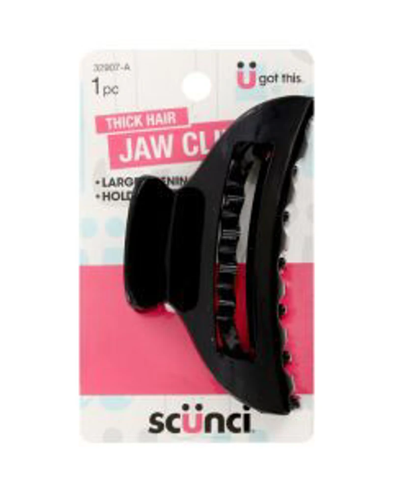 Scunci Thick Hair Jaw Clip, 9 cm, Assorted