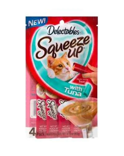 Hartz Delectables Squeeze Up Tuna Cat Treats, 2.0 oz, Pack of 4