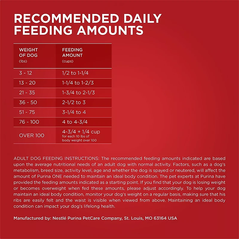 Purina ONE Dry Dog Food Lamb and Rice Formula