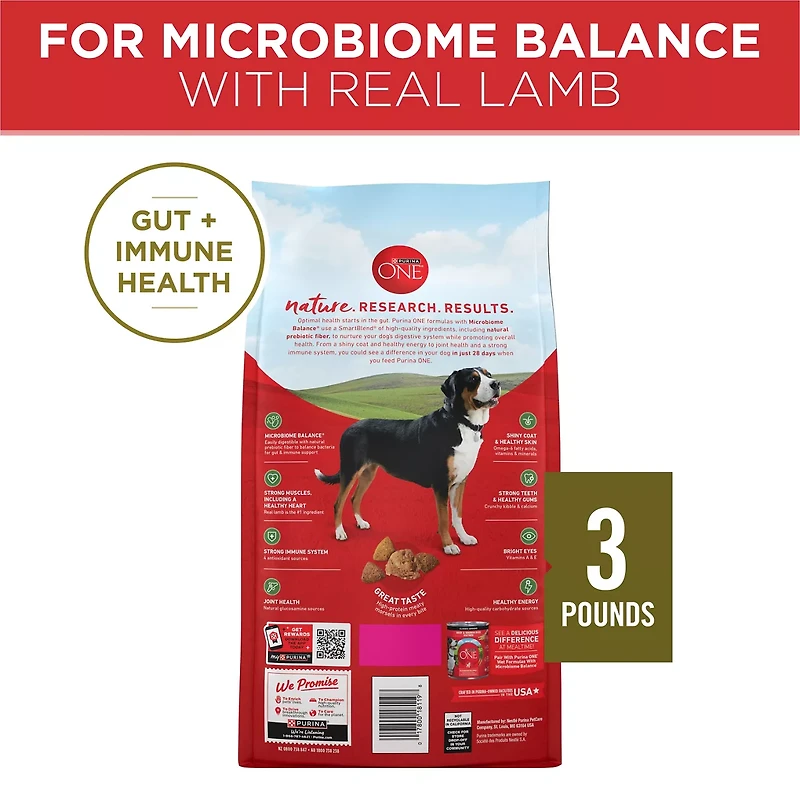 Purina ONE Dry Dog Food Lamb and Rice Formula