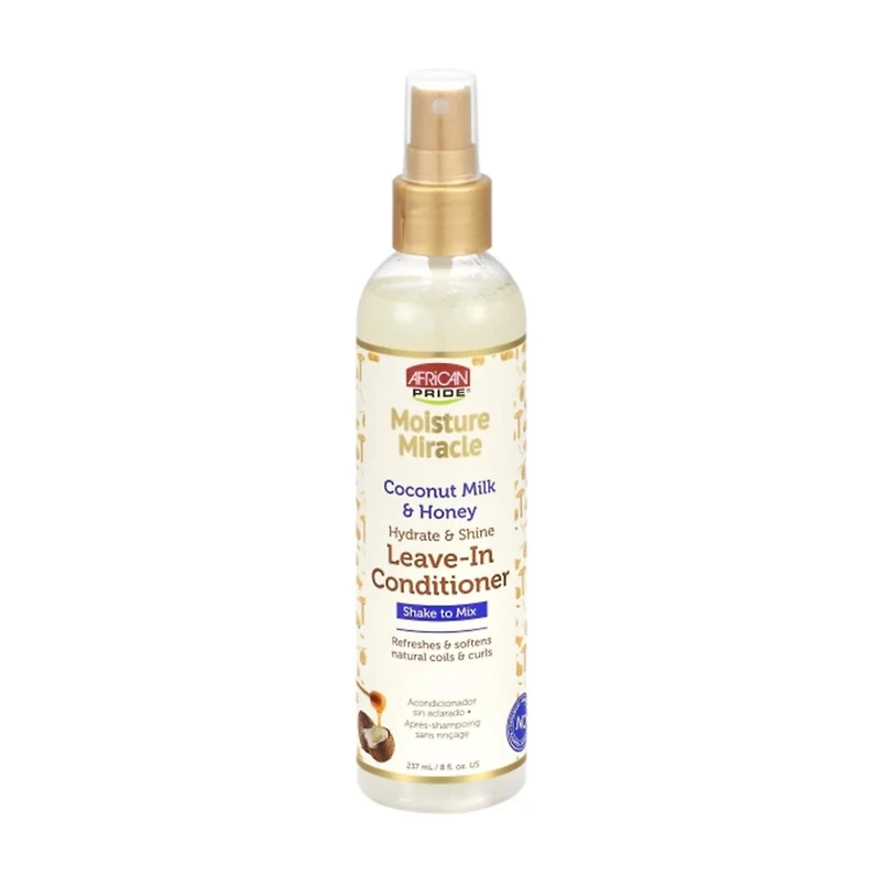 African Pride Moisture Miracle Coconut Milk & Honey Hydrate & Shine Leave-In Conditioner