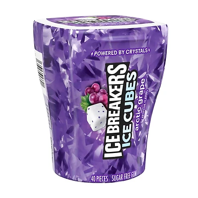 Ice Breakers Ice Cubes Arctic Grape Sugar Free Chewing Gums, 40 ct