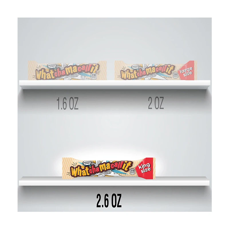 Whatchamacallit Chocolate Caramel and Peanut Flavored King Size Candy Bar, 2.6 oz