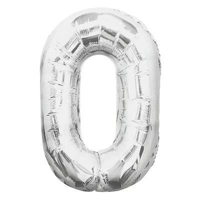 34" Giant Foil Silver Number Balloon