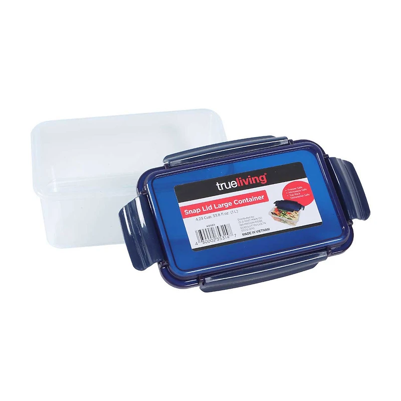 True Living Snap Lid Large Food Storage Container