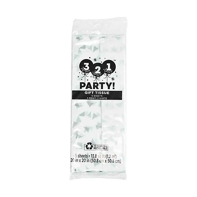321 Party! Metallic Geometric Tissue Paper