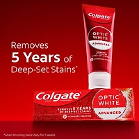 Colgate Optic White Advanced Icy Fresh Toothpaste with 2% Hydrogen Peroxide, Mint, 3.2 OZ