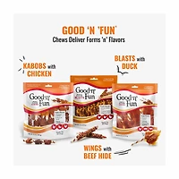 Good 'n' Fun Triple Flavor Kabobs Dog Treats, 12 oz