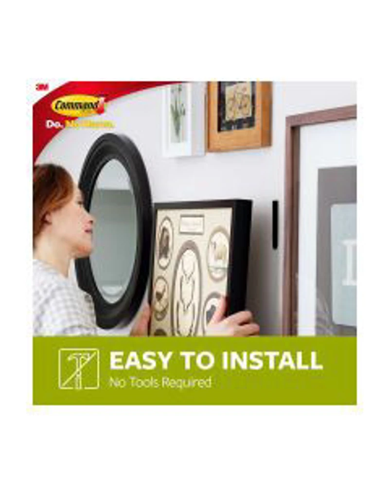 Command Large Picture Hanging Strips, Black, 4 Sets of Strips/Pack