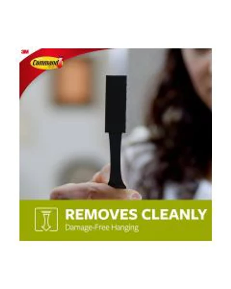 Command Large Picture Hanging Strips, Black, 4 Sets of Strips/Pack