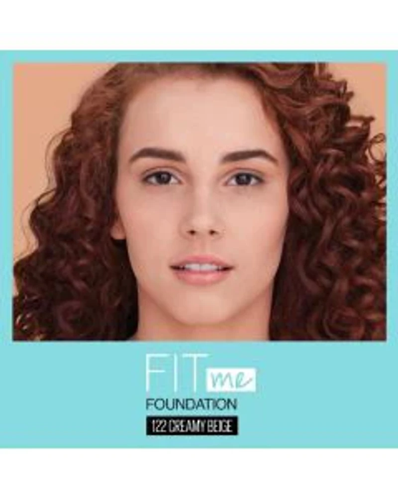 Maybelline Fit Me Matte + Poreless Liquid Foundation Makeup, Creamy Beige