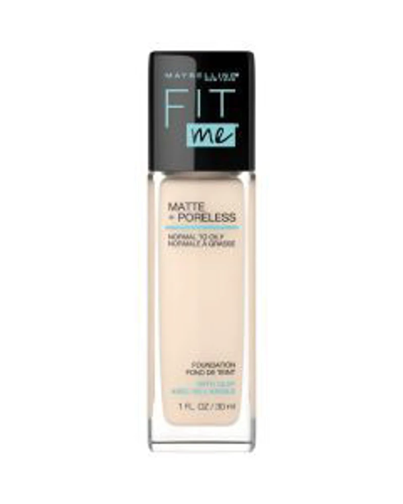 Maybelline Fit Me Matte + Poreless Liquid Foundation Makeup, Porcelain