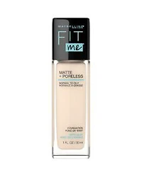 Maybelline Fit Me Matte + Poreless Liquid Foundation Makeup, Porcelain