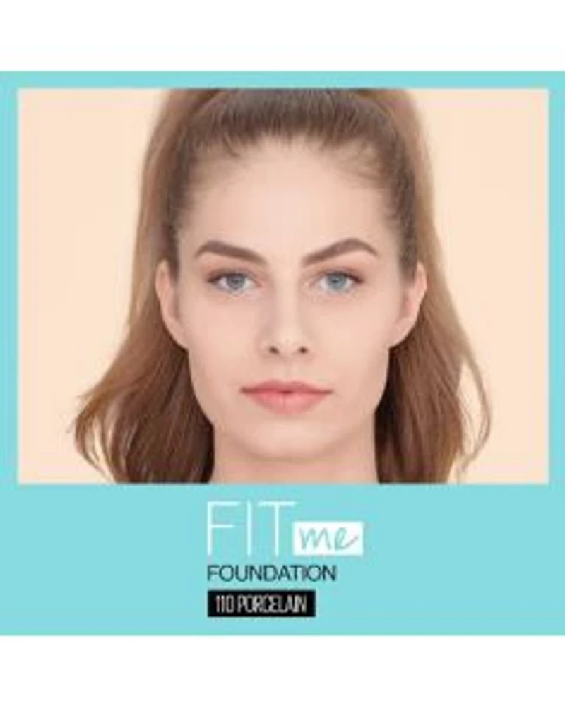 Maybelline Fit Me Matte + Poreless Liquid Foundation Makeup, Porcelain