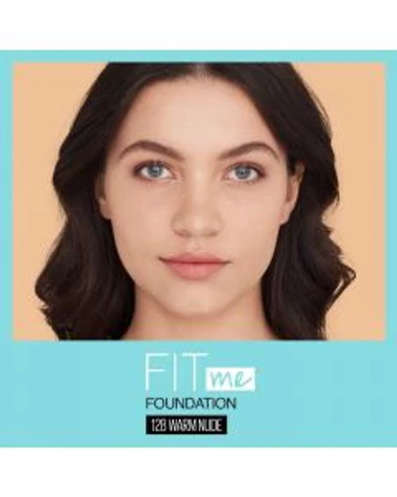 Maybelline Fit Me Matte + Poreless Liquid Foundation Makeup, Warm Nude