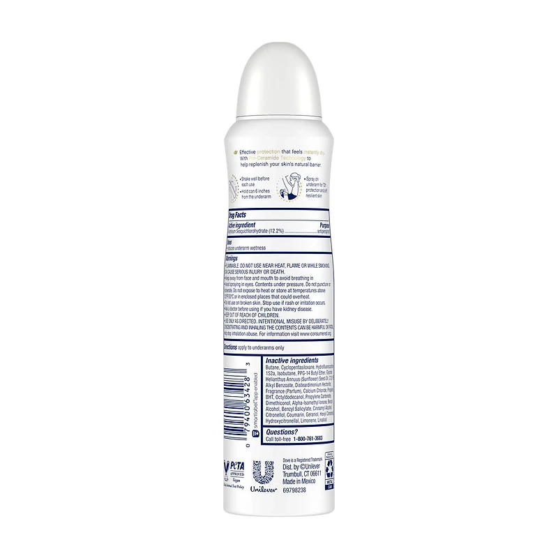 Dove Advanced Care Antiperspirant Dry Deodorant Spray, Sheer Fresh