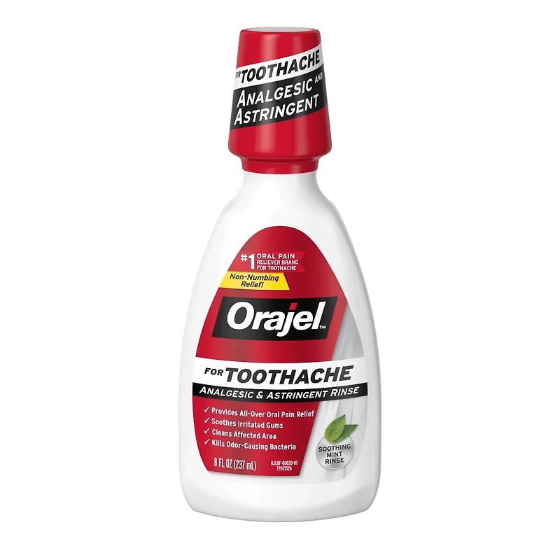 Orajel Toothache Mouth Rinse, 8 fl oz