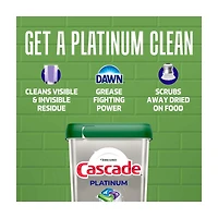 Cascade Platinum Dishwasher Pods, Fresh Scent, 9 ct