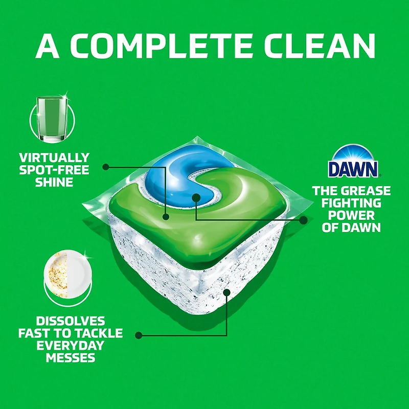 Cascade Complete Action Pacs, Dishwasher Detergent, Fresh, 12 ct