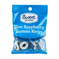Sweet Smiles Blue Raspberry Gummi Rings, 4.5 oz