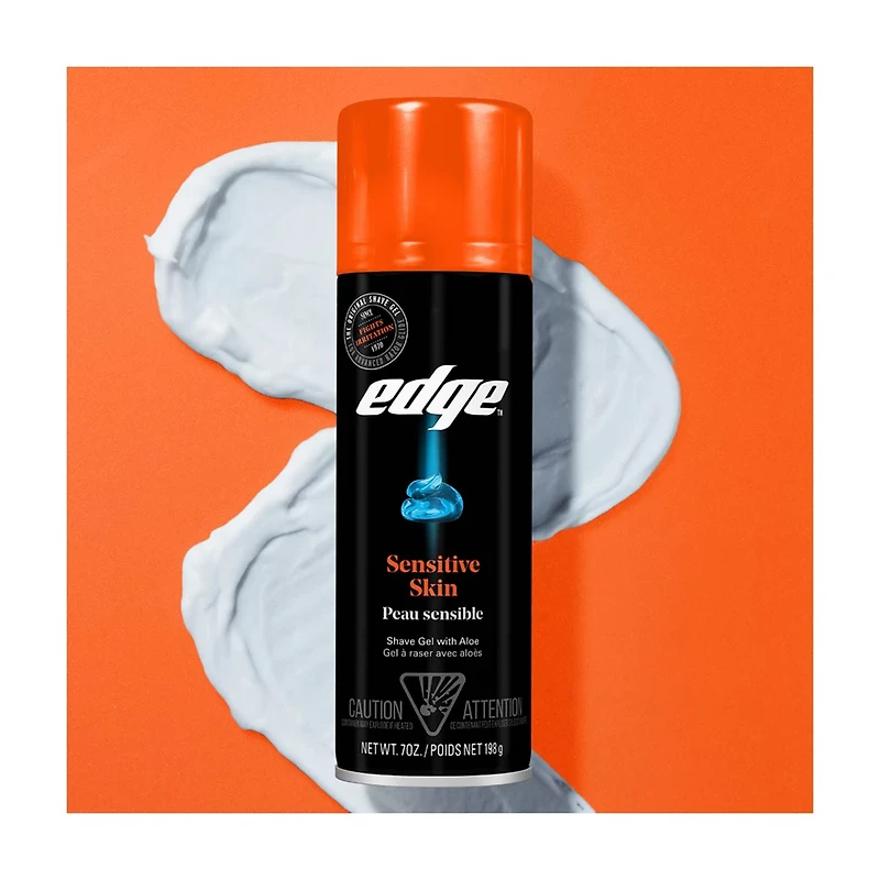 Edge Sensitive Skin Men's Shave Gel, 14 oz, Pack of 2
