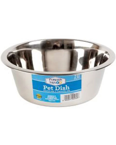 Forever Pals Stainless Steel Pet Dish, 2 qt