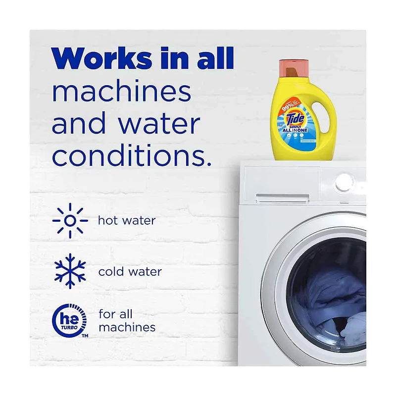 Tide Simply Clean & Fresh Liquid Laundry Detergent, Refreshing Breeze, 22 loads, 31 oz