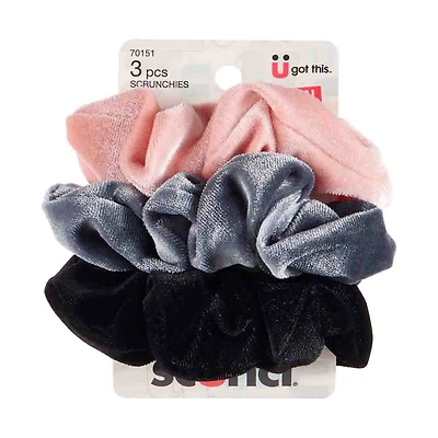 Scunci Satin Scrunchies, 3 Pieces