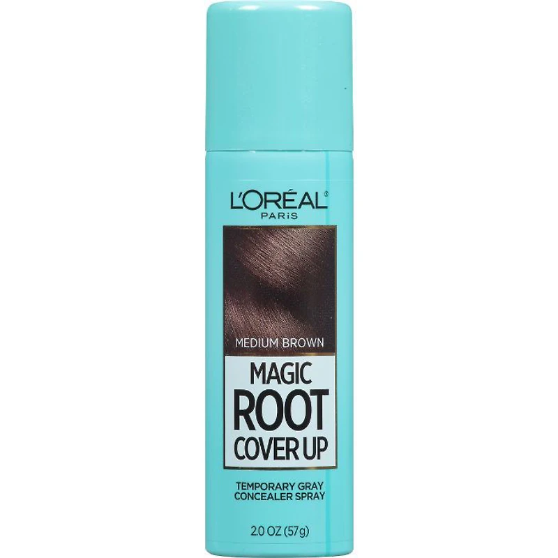 L'Oreal Paris Magic Root Cover Up Gray Concealer Spray, Medium Brown