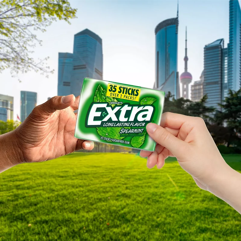 EXTRA Gum Spearmint Sugar Free Chewing Gum Pack, 35 Ct Mega Pack