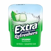 Extra Refreshers Spearmint Sugar Free Chewing Gum, 40 ct