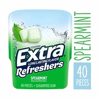 Extra Refreshers Spearmint Sugar Free Chewing Gum, 40 ct