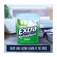 Extra Refreshers Spearmint Sugar Free Chewing Gum, 40 ct